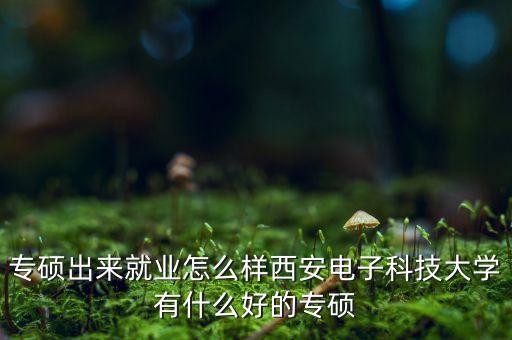 資航智能科技怎么樣，專碩出來就業(yè)怎么樣西安電子科技大學有什么好的專碩