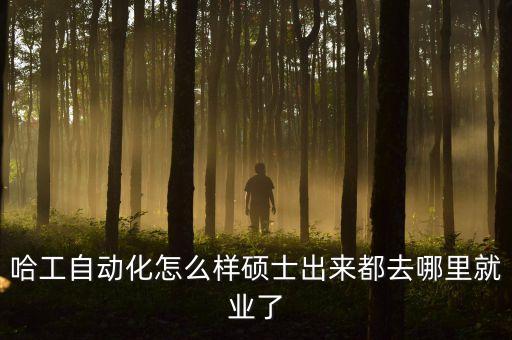 哈工自動(dòng)化怎么樣碩士出來都去哪里就業(yè)了