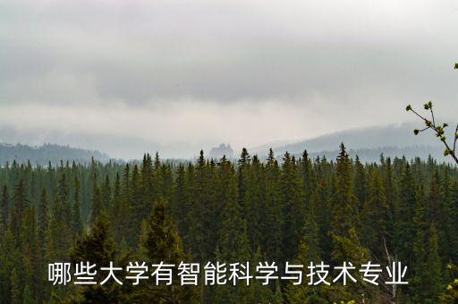 哪些大學(xué)有智能科學(xué)與技術(shù)專業(yè)