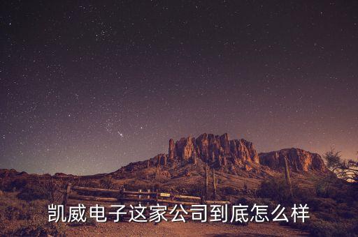 凱威電子這家公司到底怎么樣