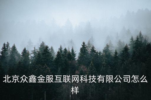 北京眾鑫金服互聯(lián)網(wǎng)科技有限公司怎么樣