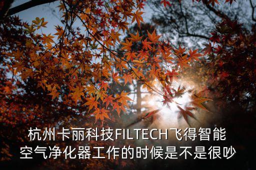 杭州卡麗科技FILTECH飛得智能空氣凈化器工作的時(shí)候是不是很吵