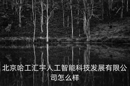 北京哈工匯宇人工智能科技發(fā)展有限公司怎么樣