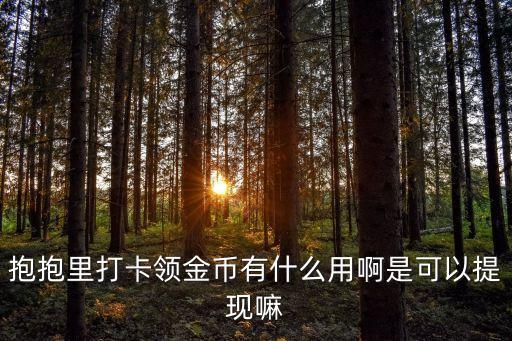 抱抱里打卡領(lǐng)金幣有什么用啊是可以提現(xiàn)嘛