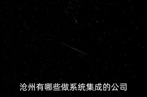 滄州有哪些做系統(tǒng)集成的公司