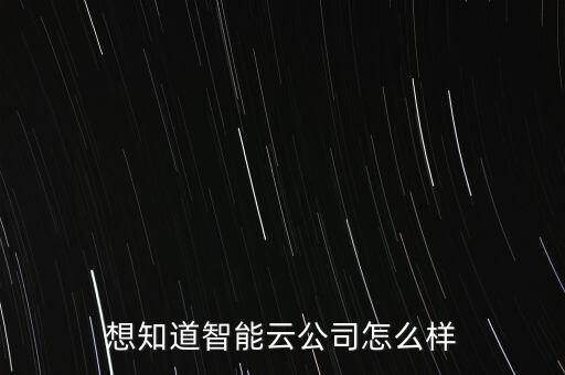想知道智能云公司怎么樣