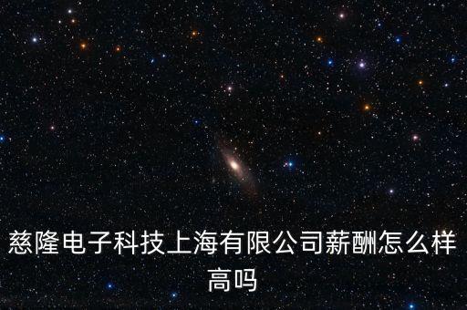 慈隆電子科技上海有限公司薪酬怎么樣高嗎