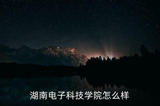 邵陽盛元智能科技怎么樣，湖南電子科技學院怎么樣