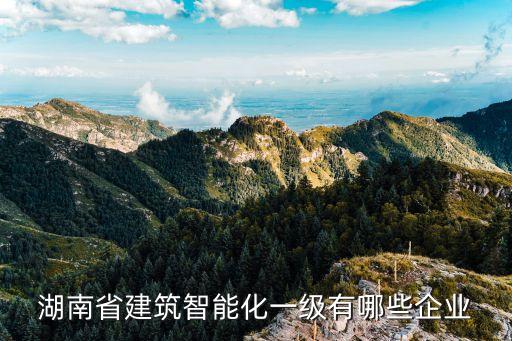 湖南省建筑智能化一級有哪些企業(yè)