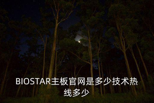 BIOSTAR主板官網是多少技術熱線多少