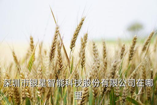 深圳市銀星智能科技股份有限公司在哪里