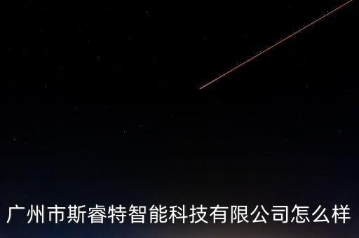 廣州市斯睿特智能科技有限公司怎么樣