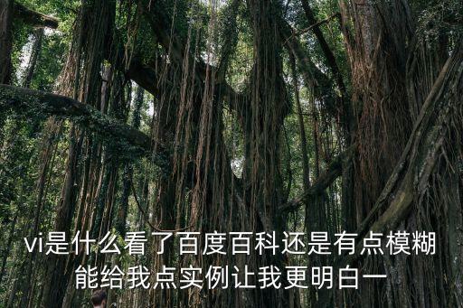 vi是什么看了百度百科還是有點模糊能給我點實例讓我更明白一
