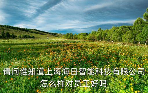 請問誰知道上海海日智能科技有限公司怎么樣對員工好嗎