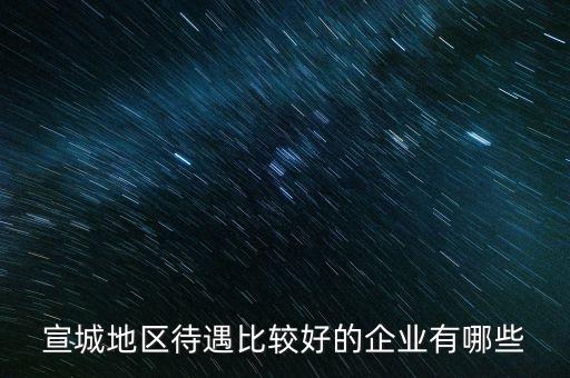 宣城地區(qū)待遇比較好的企業(yè)有哪些