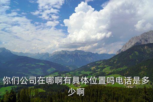你們公司在哪啊有具體位置嗎電話是多少啊