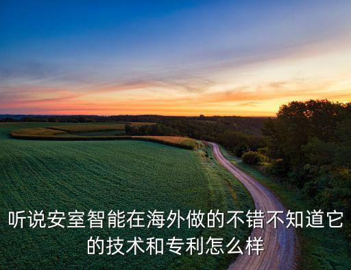 聽說安室智能在海外做的不錯(cuò)不知道它的技術(shù)和專利怎么樣