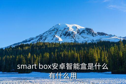 smart box安卓智能盒是什么有什么用