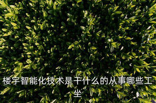 樓宇智能化技術(shù)是干什么的從事哪些工坐
