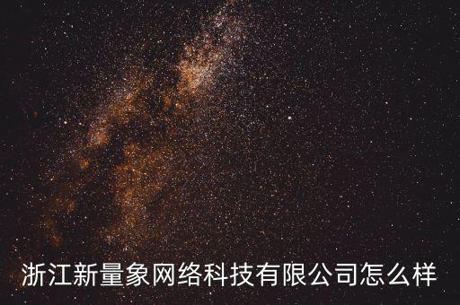 浙江新量象網(wǎng)絡(luò)科技有限公司怎么樣