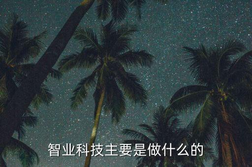 富視安智能科技是做什么的，智業(yè)科技主要是做什么的