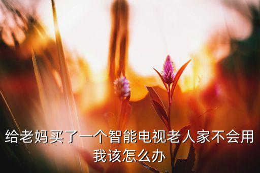 給老媽買了一個(gè)智能電視老人家不會(huì)用我該怎么辦