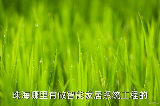 珠海哪里有做智能家居系統(tǒng)工程的