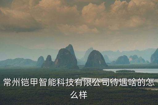 常州鎧甲智能科技有限公司待遇啥的怎么樣