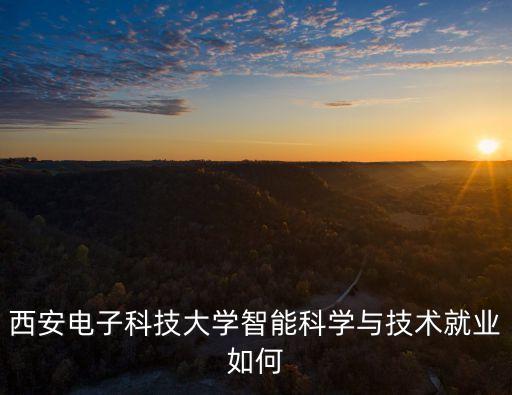 西安電子科技大學(xué)智能科學(xué)與技術(shù)就業(yè)如何