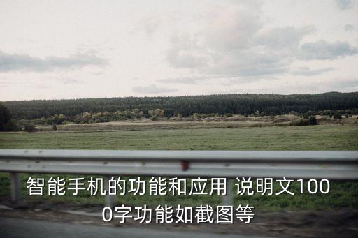 智能手機(jī)的功能和應(yīng)用 說明文1000字功能如截圖等