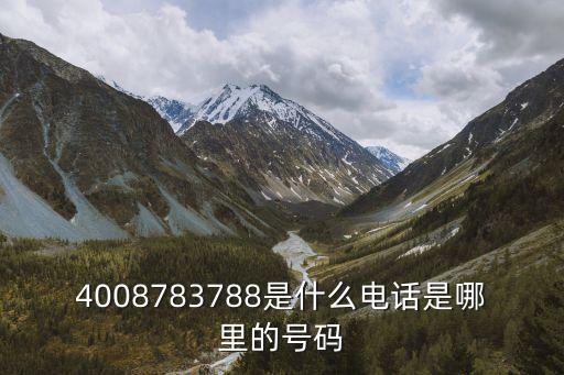 4008783788是什么電話是哪里的號碼
