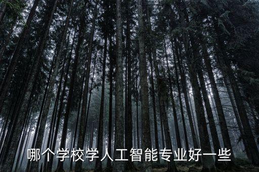 哪個(gè)學(xué)校學(xué)人工智能專業(yè)好一些