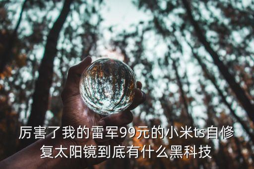 厲害了我的雷軍99元的小米ts自修復(fù)太陽(yáng)鏡到底有什么黑科技