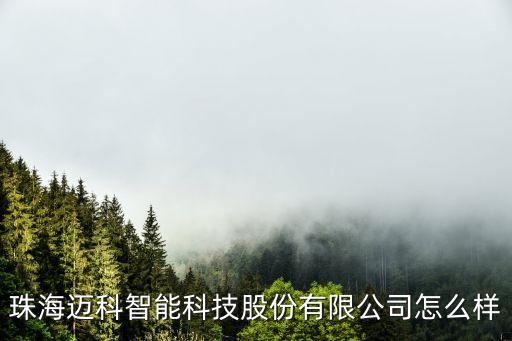 珠海邁科智能科技股份有限公司怎么樣