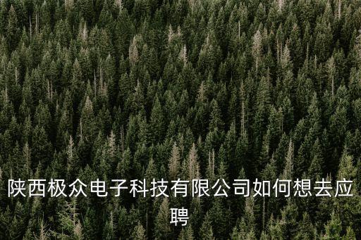 陜西極眾電子科技有限公司如何想去應(yīng)聘