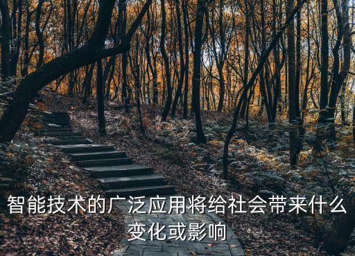 智能技術(shù)的廣泛應(yīng)用將給社會帶來什么變化或影響