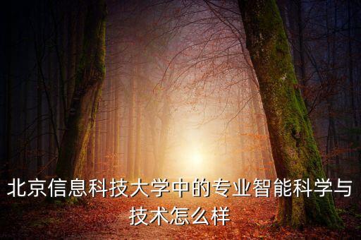 希翼智能科技怎么樣了，北京信息科技大學(xué)中的專業(yè)智能科學(xué)與技術(shù)怎么樣