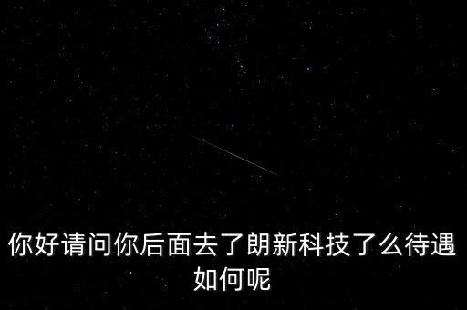 你好請問你后面去了朗新科技了么待遇如何呢
