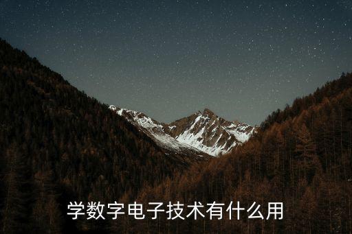 閃映秀影智能科技是什么，學(xué)數(shù)字電子技術(shù)有什么用