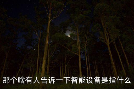 那個啥有人告訴一下智能設(shè)備是指什么
