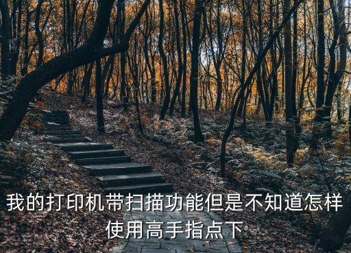 我的打印機(jī)帶掃描功能但是不知道怎樣使用高手指點(diǎn)下