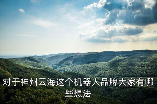 對于神州云海這個機器人品牌大家有哪些想法