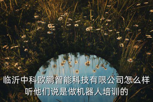 歐亨智能科技怎么樣，臨沂中科歐鵬智能科技有限公司怎么樣聽他們說是做機(jī)器人培訓(xùn)的