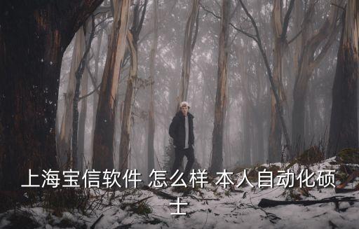 上海寶星智能科技怎么樣，上海寶信軟件 怎么樣 本人自動(dòng)化碩士