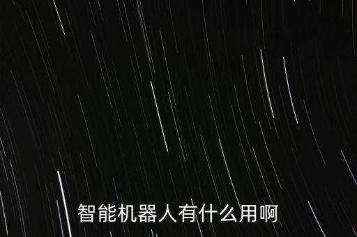 智能機(jī)器人有什么用啊