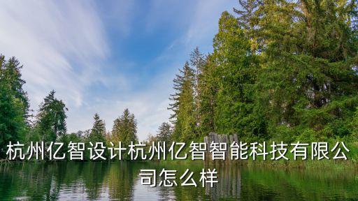 杭州億智設(shè)計杭州億智智能科技有限公司怎么樣