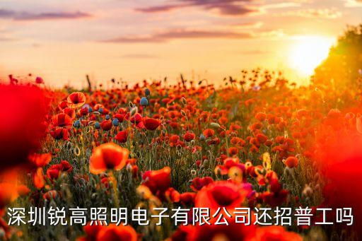 深圳銳高照明電子有限公司還招普工嗎