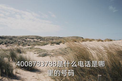 4008783788是什么電話是哪里的號碼