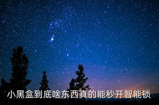 科技智能鎖怎么開鎖的快，小黑盒到底啥東西真的能秒開智能鎖