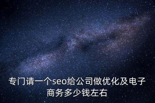 專門請(qǐng)一個(gè)seo給公司做優(yōu)化及電子商務(wù)多少錢左右